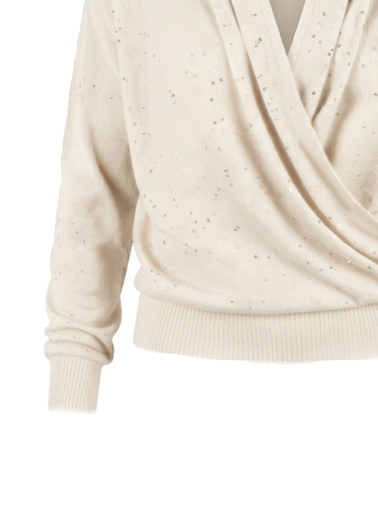 Maglia incrociata con punti luce