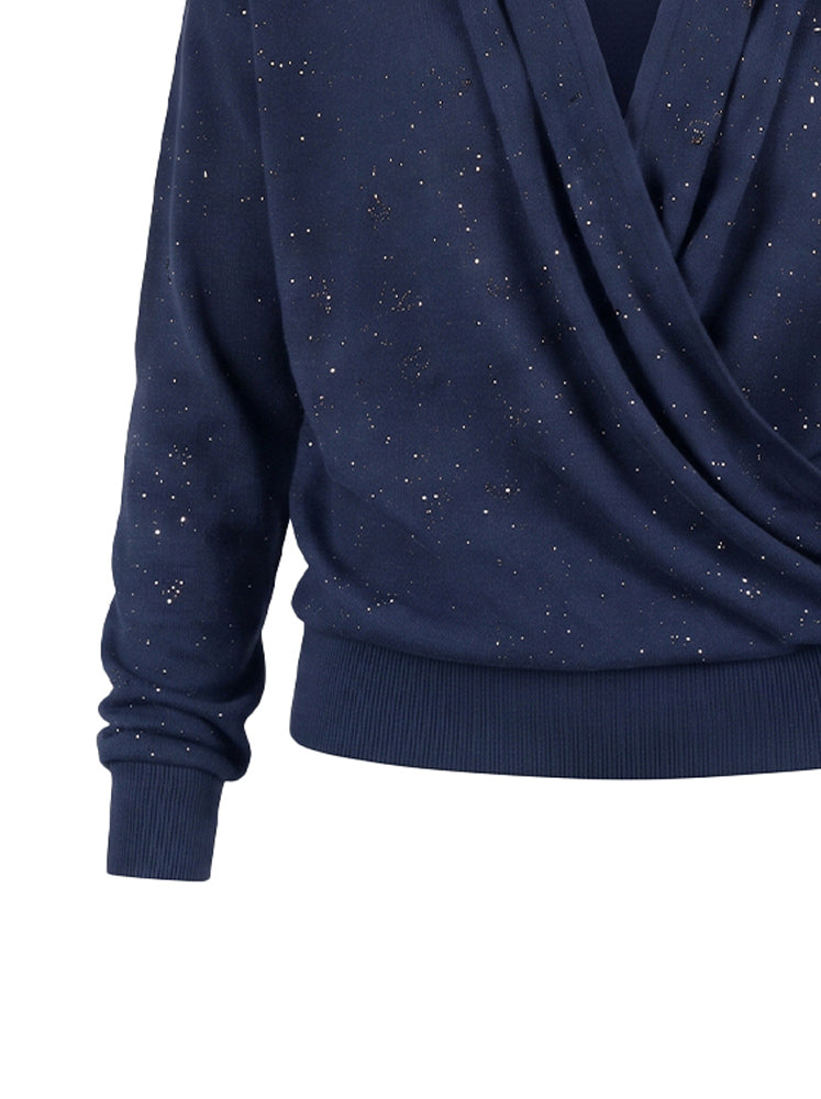 Maglia incrociata con punti luce