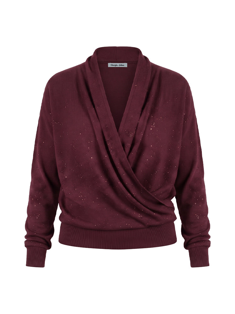 Maglia incrociata con punti luce
