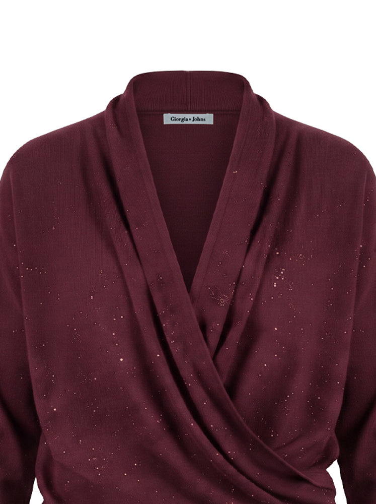 Maglia incrociata con punti luce