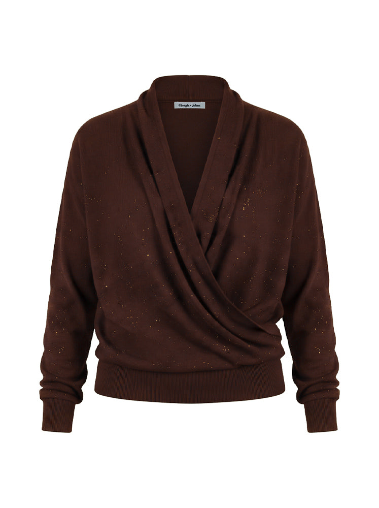 Maglia incrociata con punti luce