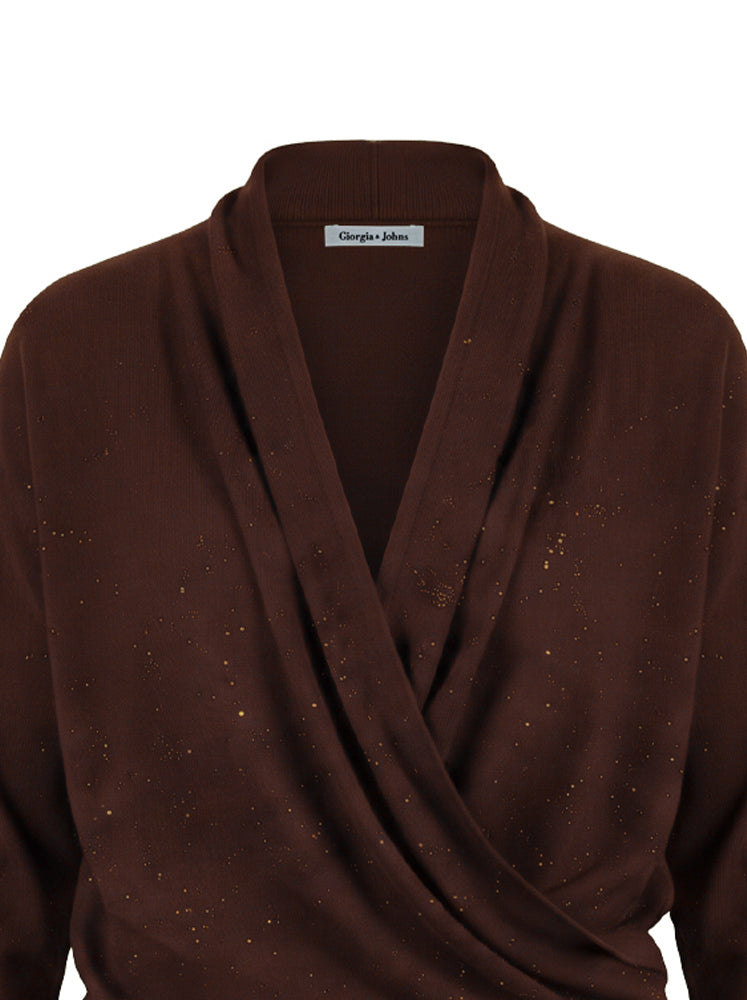 Maglia incrociata con punti luce