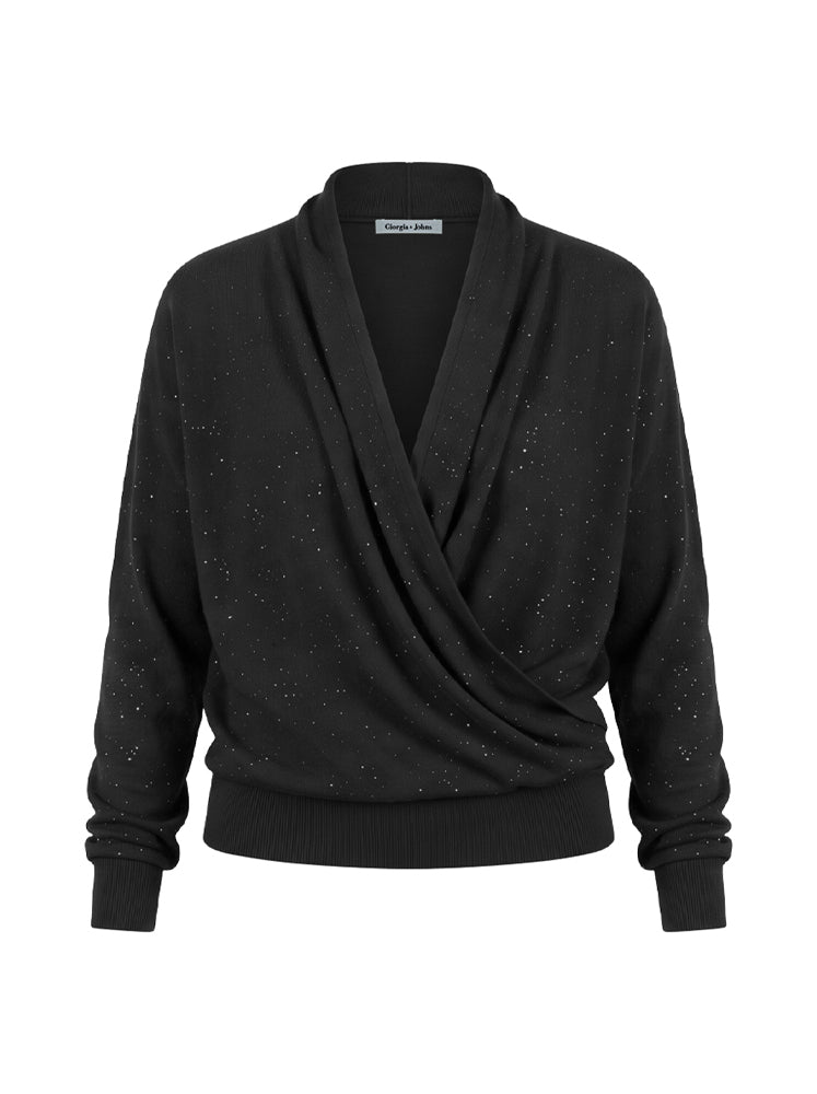 Maglia incrociata con punti luce