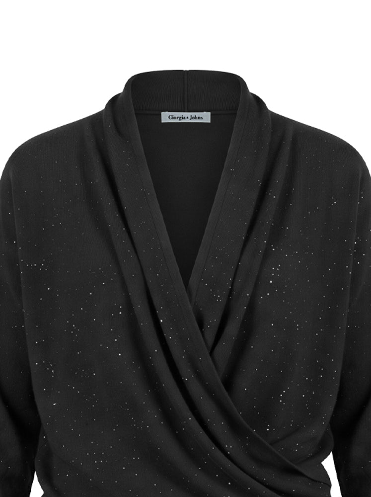 Maglia incrociata con punti luce