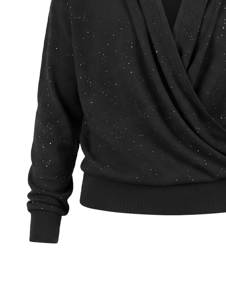Maglia incrociata con punti luce