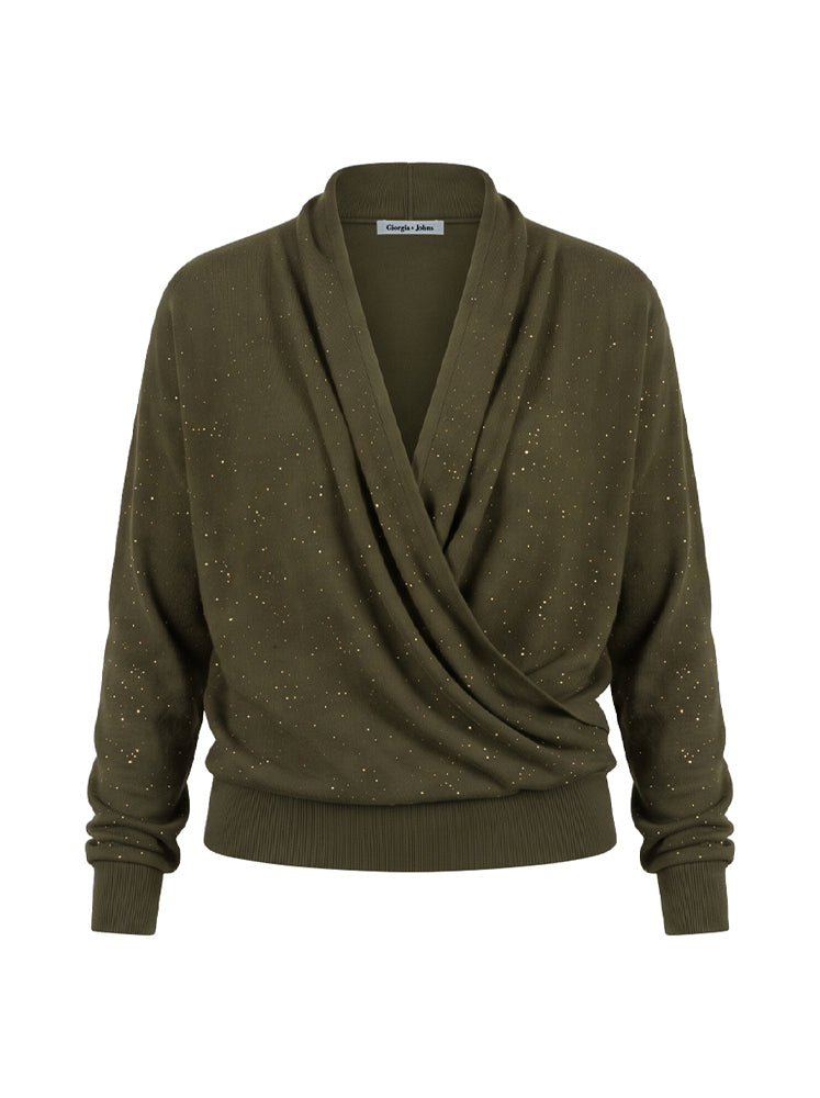 Maglia incrociata con punti luce