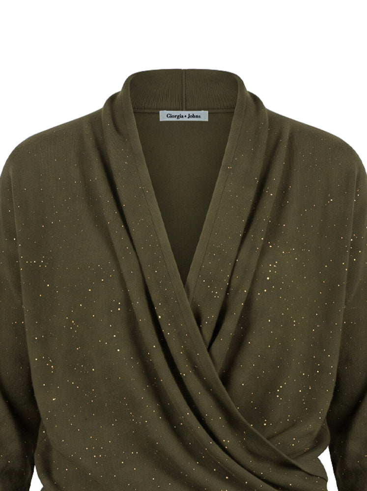 Maglia incrociata con punti luce