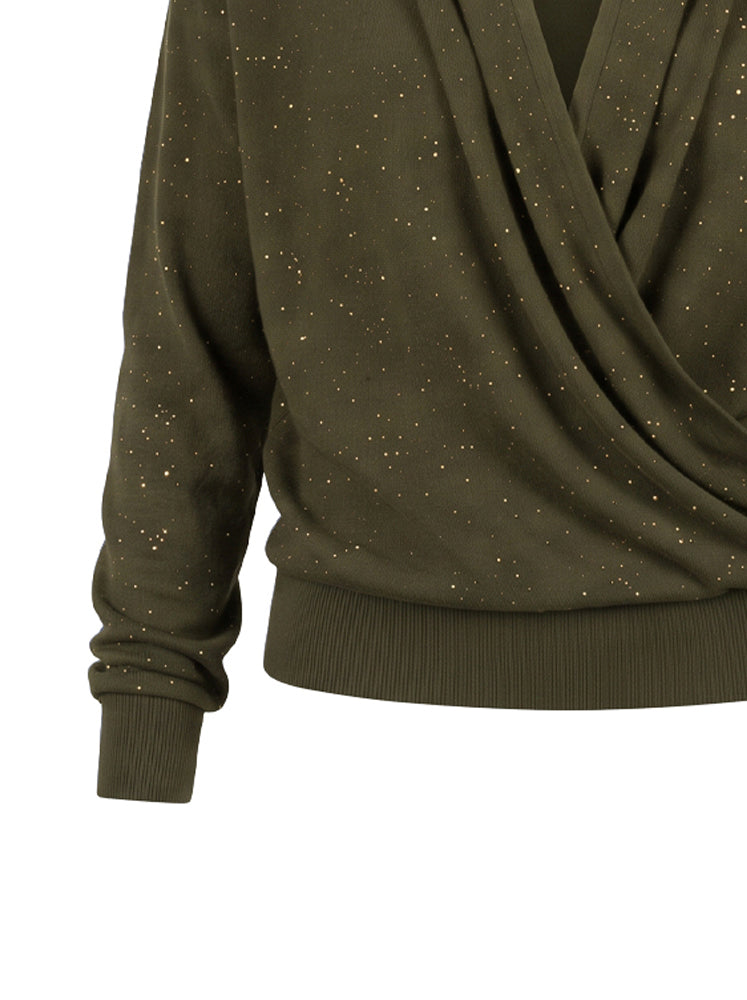 Maglia incrociata con punti luce