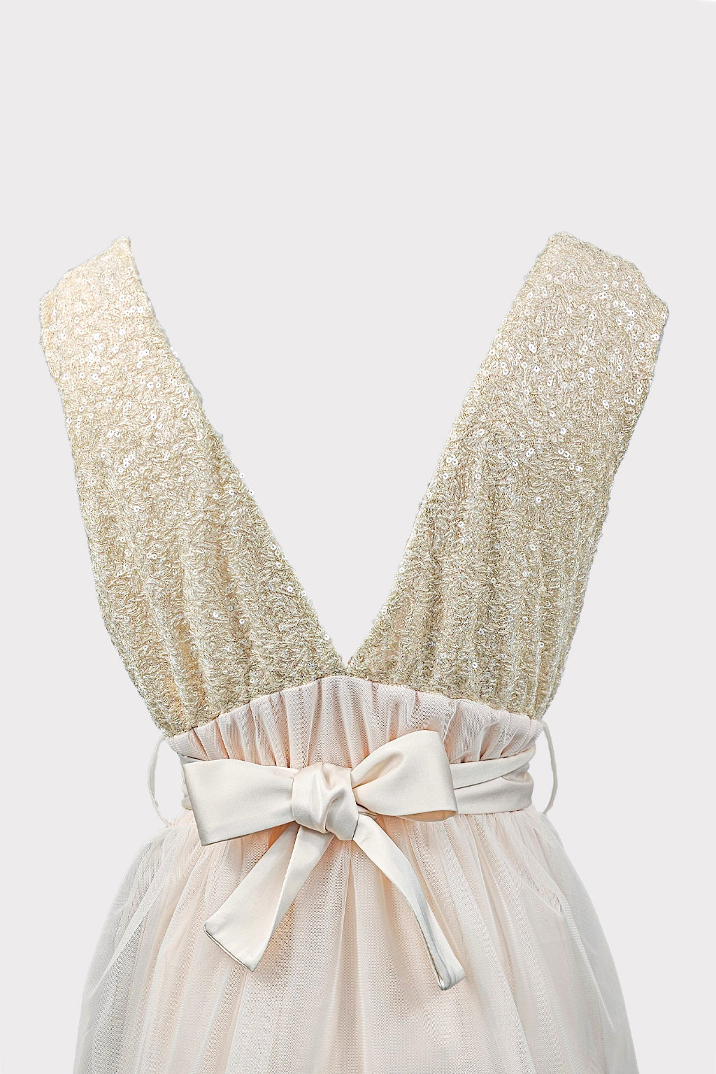 Abito tulle corpetto paillettes