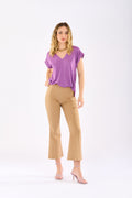 Pantalone zampa cotone