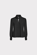 Blusa collo drappeggiato