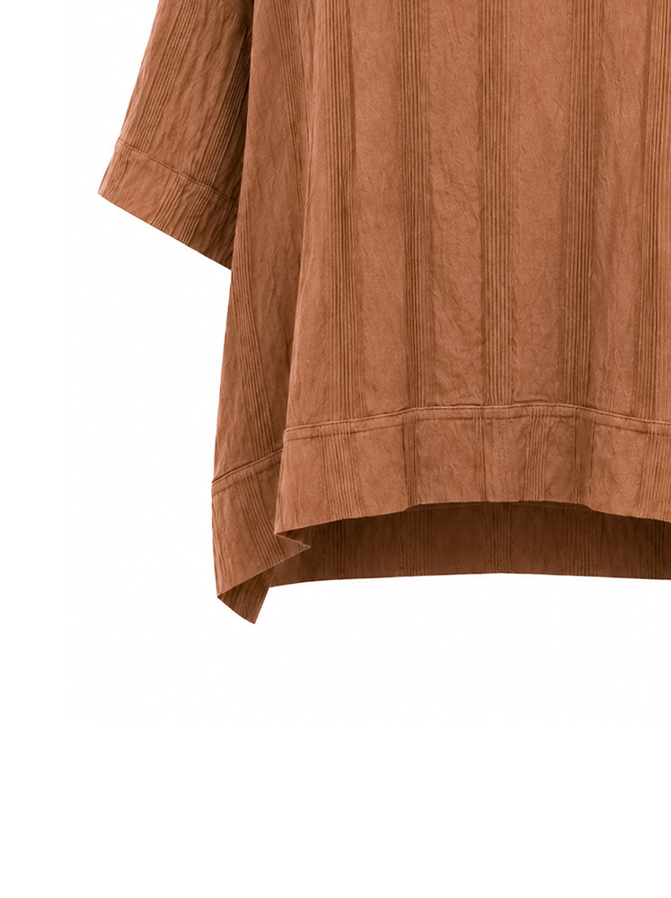 Blusa polo over in viscosa