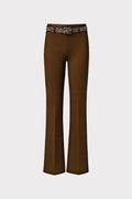 Pantalone zampa con cintura animalier