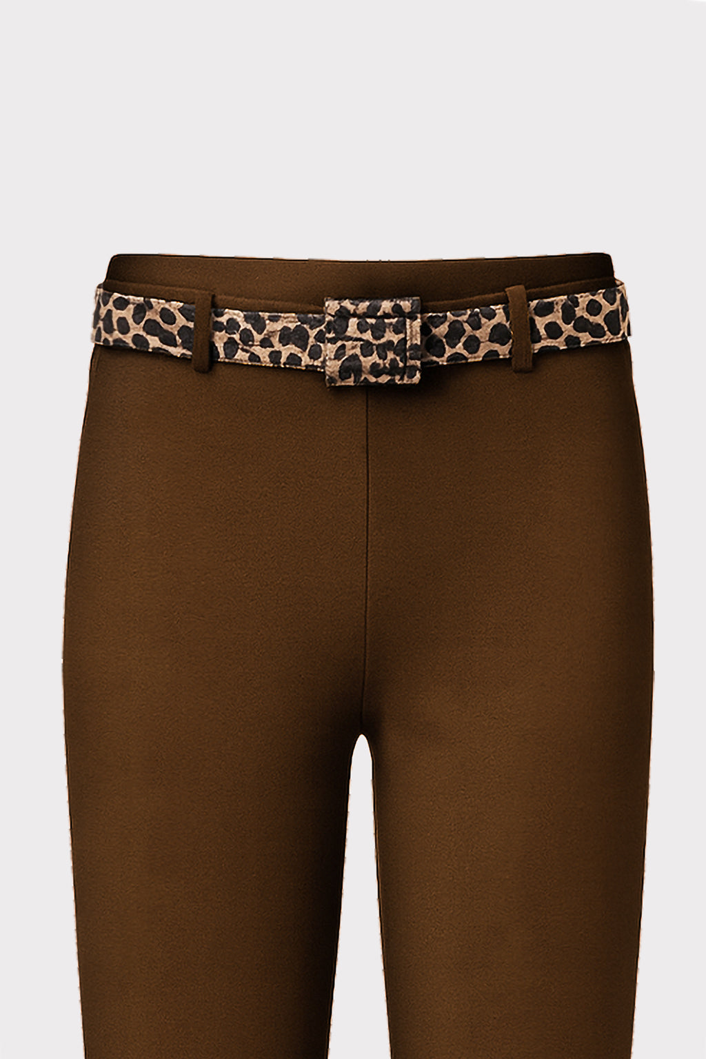 Pantalone zampa con cintura animalier