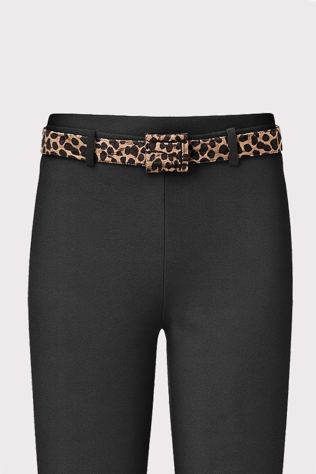 Pantalone zampa con cintura animalier