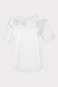 T-shirt fiori pizzo