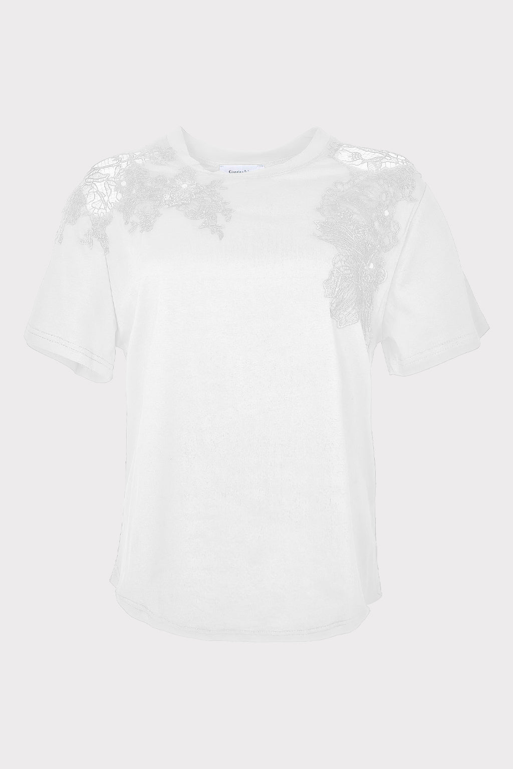 T-shirt fiori pizzo