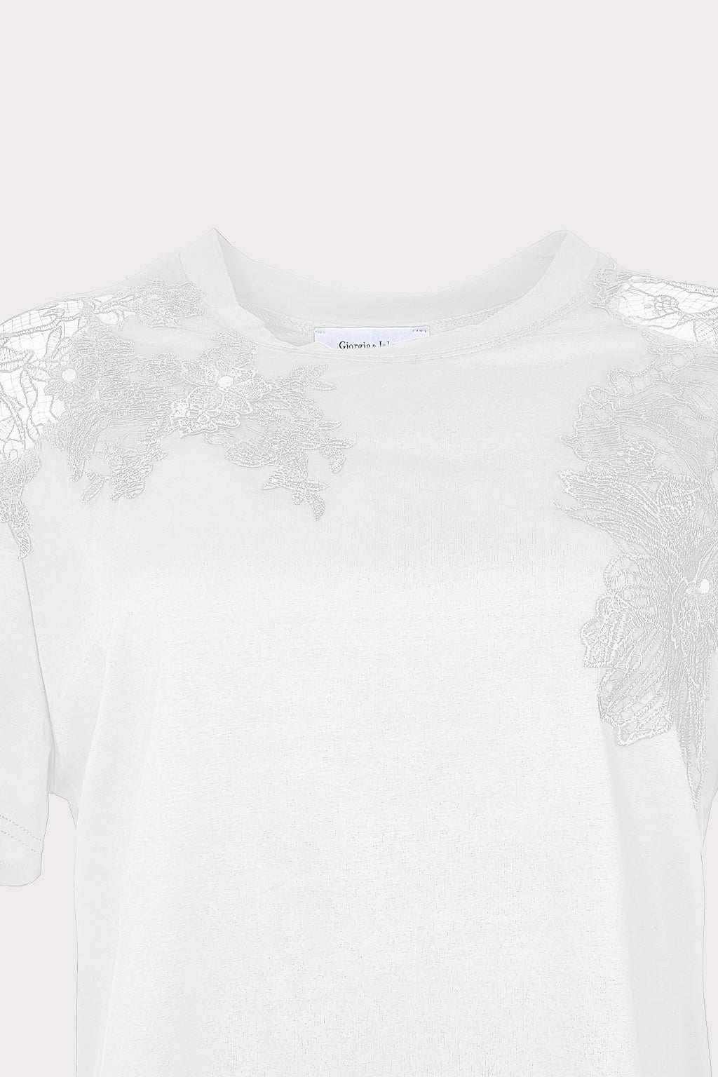T-shirt fiori pizzo