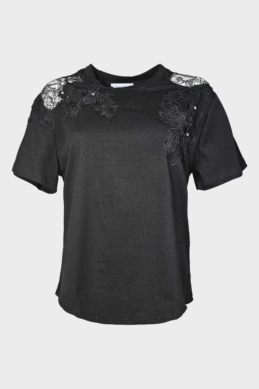 T-shirt fiori pizzo