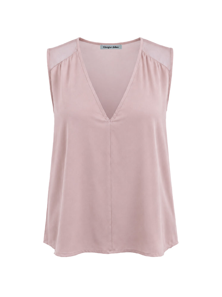 Top spalla larga scollo a V