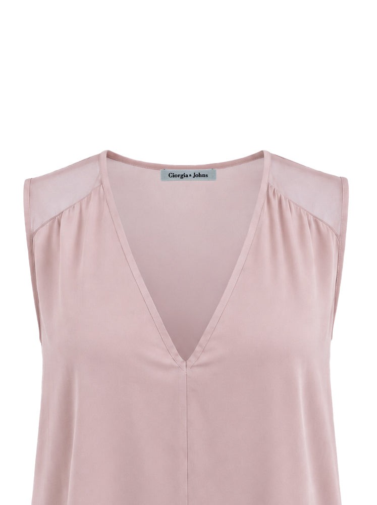 Top spalla larga scollo a V