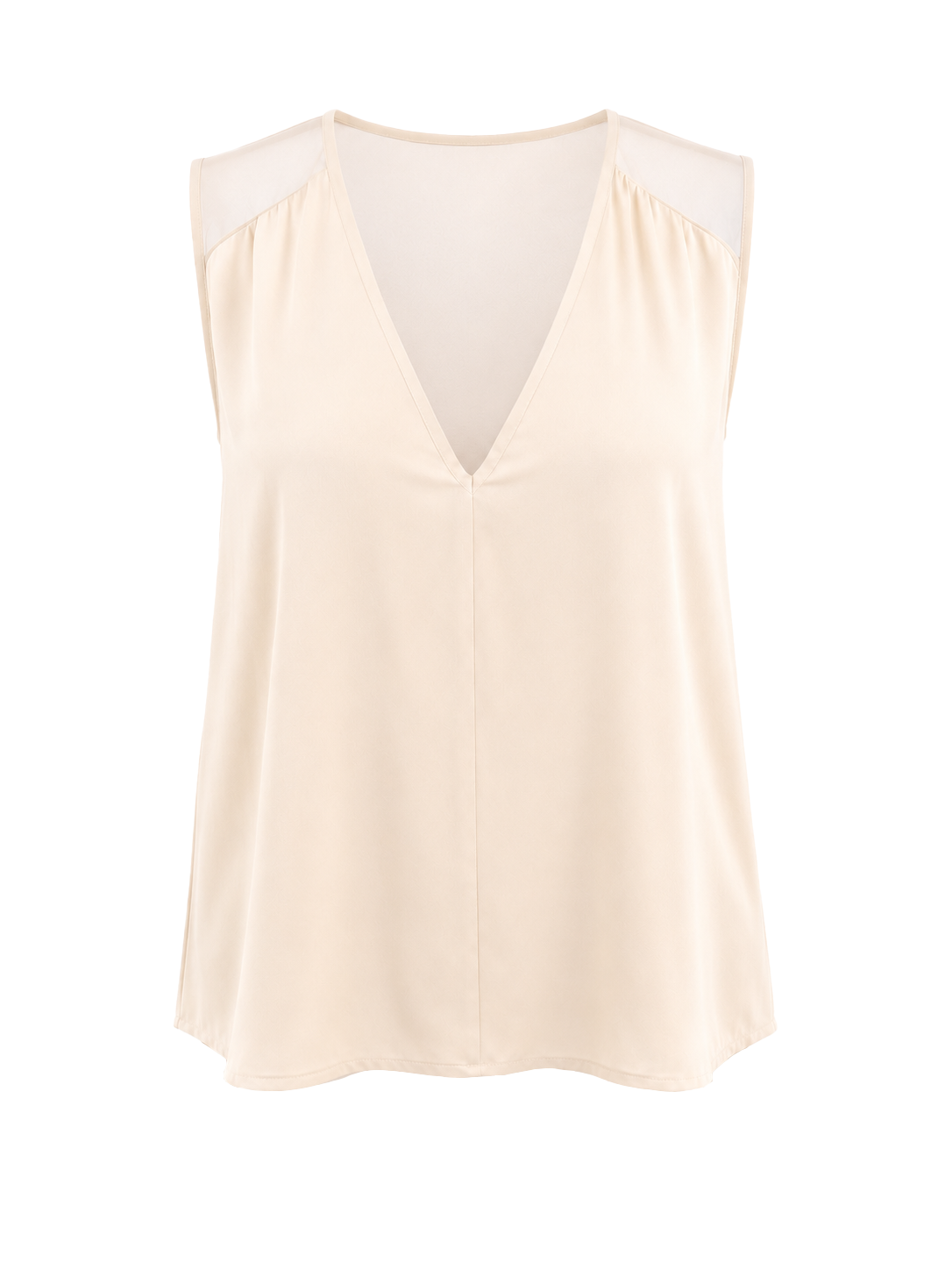Top spalla larga scollo a V