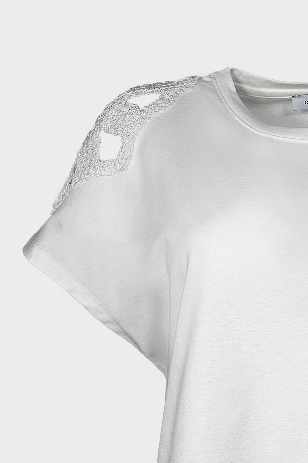 T-shirt ricamo uncinetto
