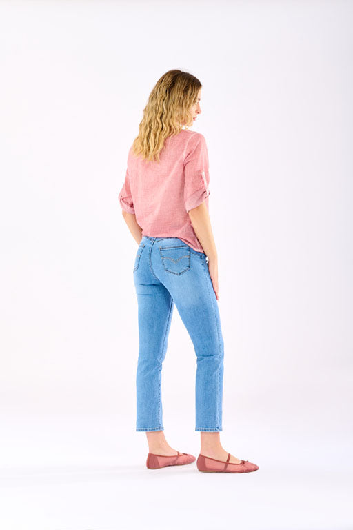 Jeans regular dettagli strass