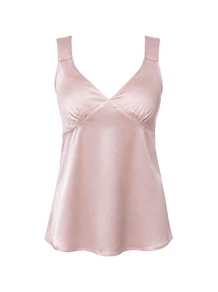 Top scollo V con riprese