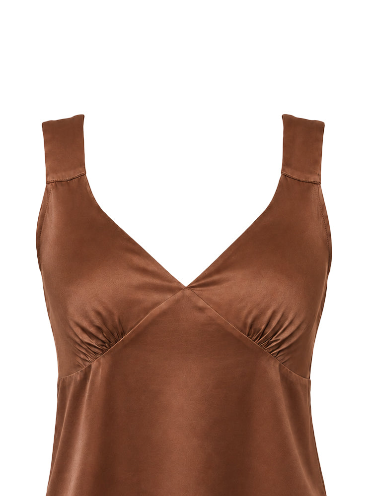 Top scollo V con riprese