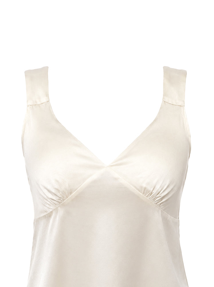 Top scollo V con riprese