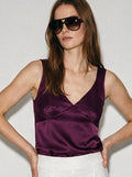 Top scollo V con riprese