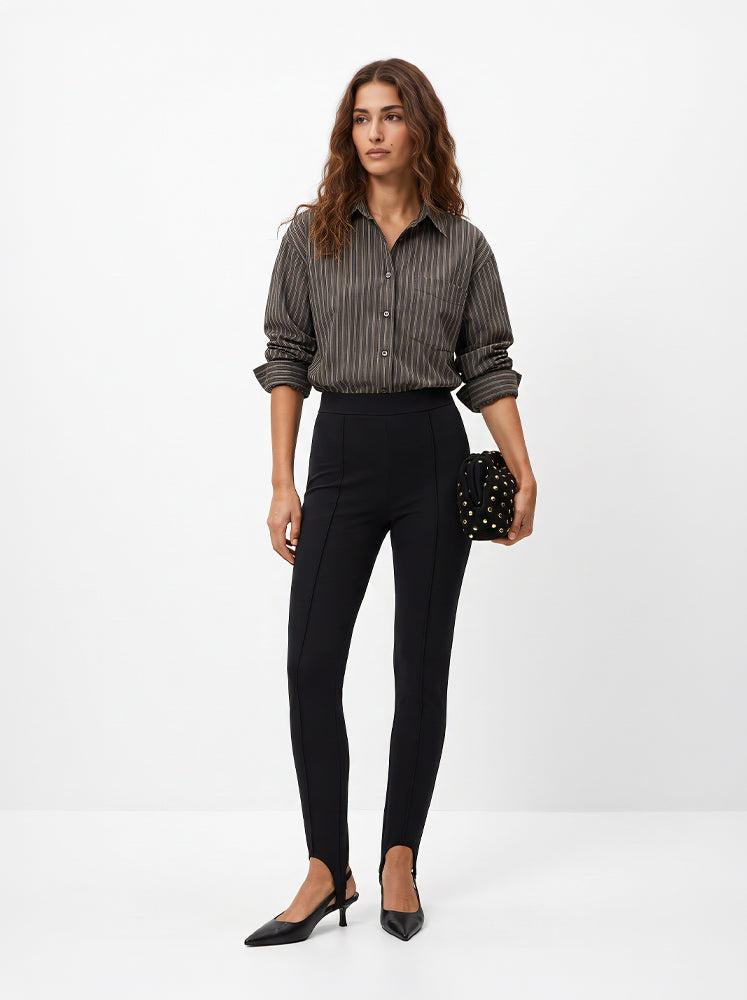 Pantaloni orlo con staffa
