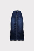 Gonna jeans orlo sfrangiato