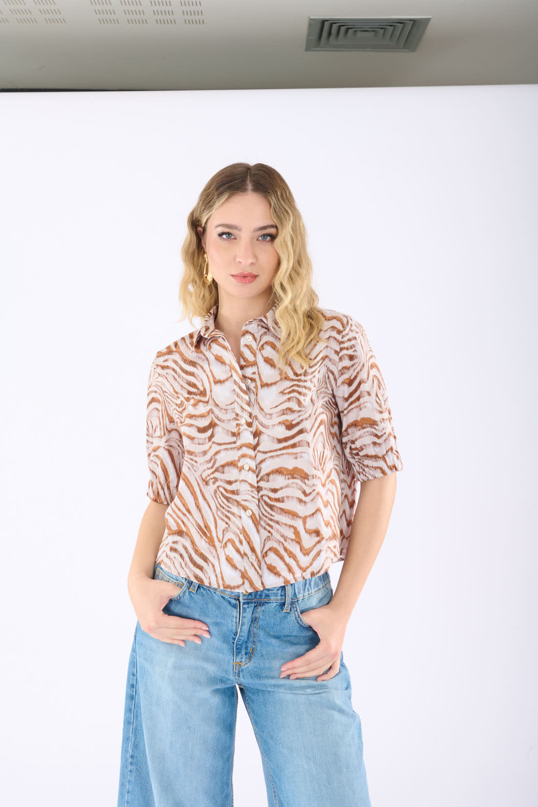 Camicia stampa zebra