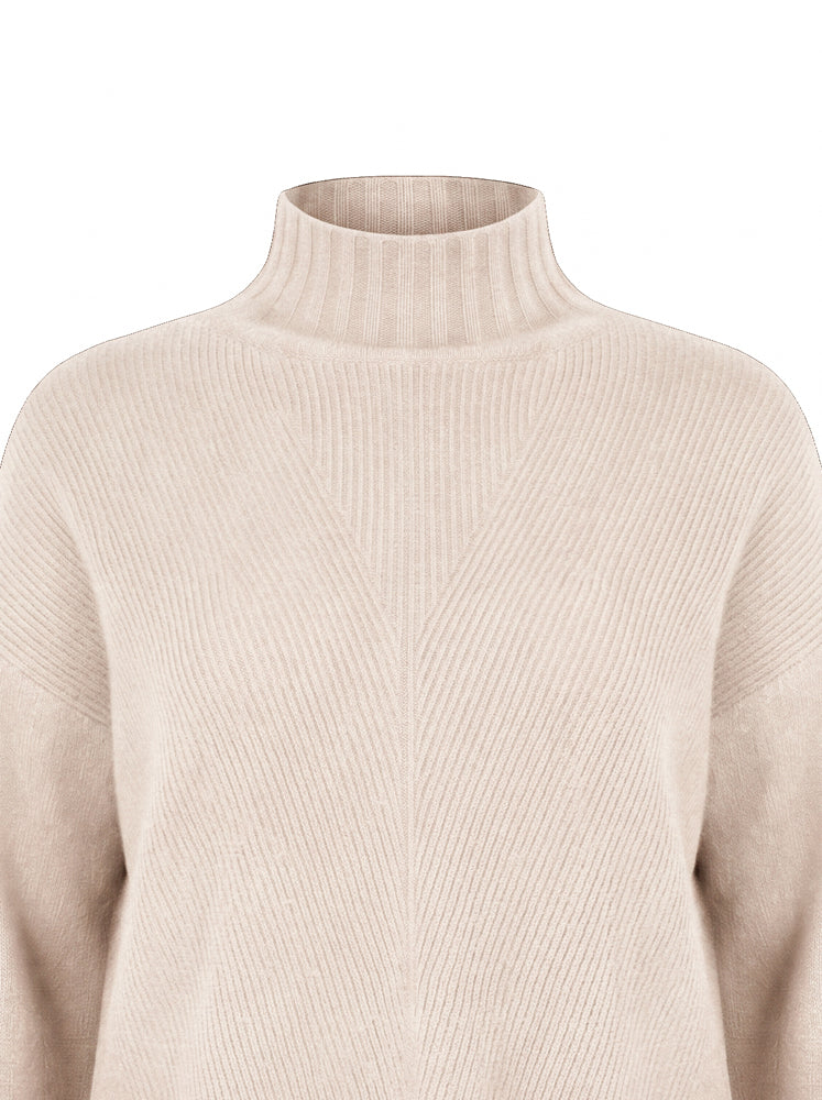 Maglia lupetto over a coste