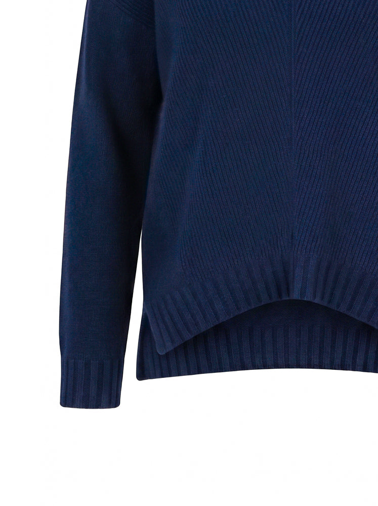Maglia lupetto over a coste