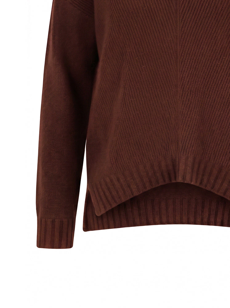 Maglia lupetto over a coste