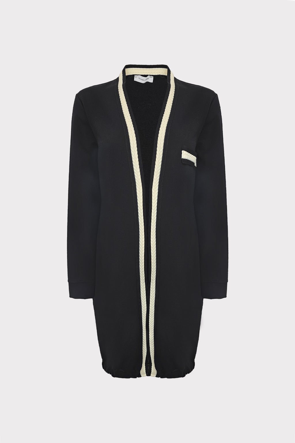 Cardigan con passamaneria