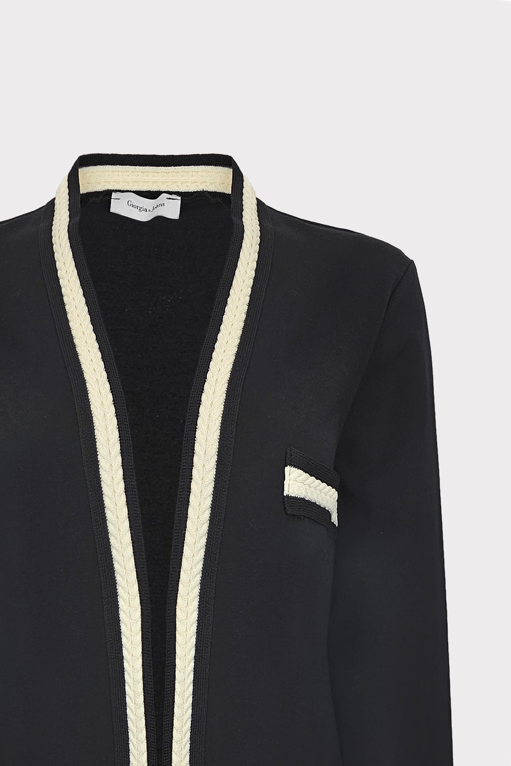 Cardigan con passamaneria