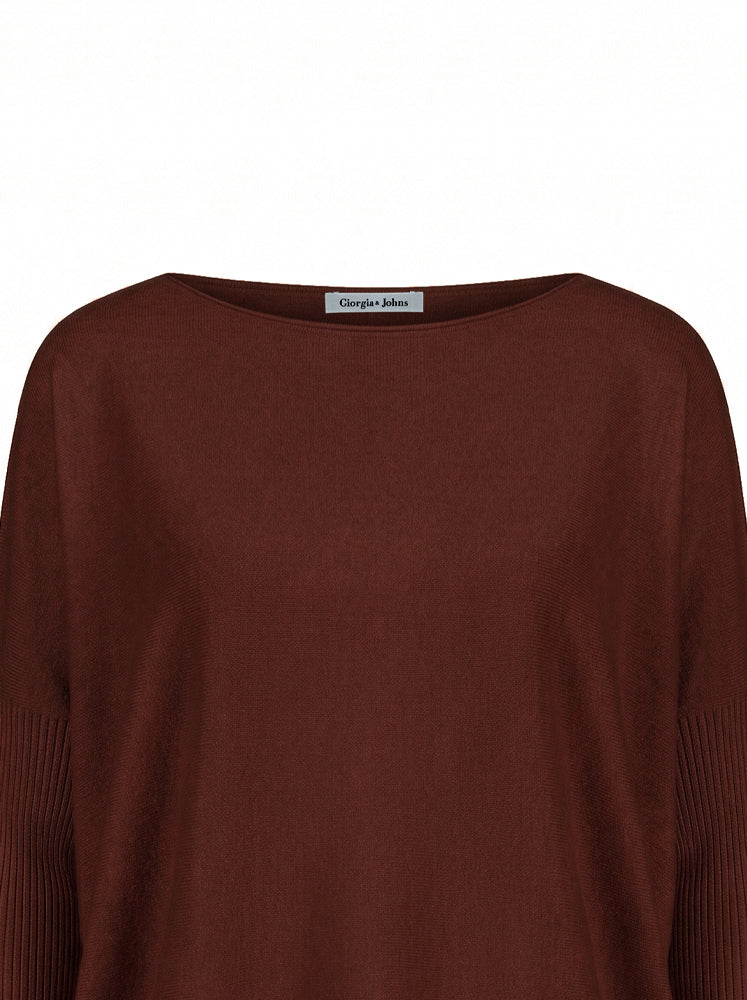 Maglia over scollo a barca