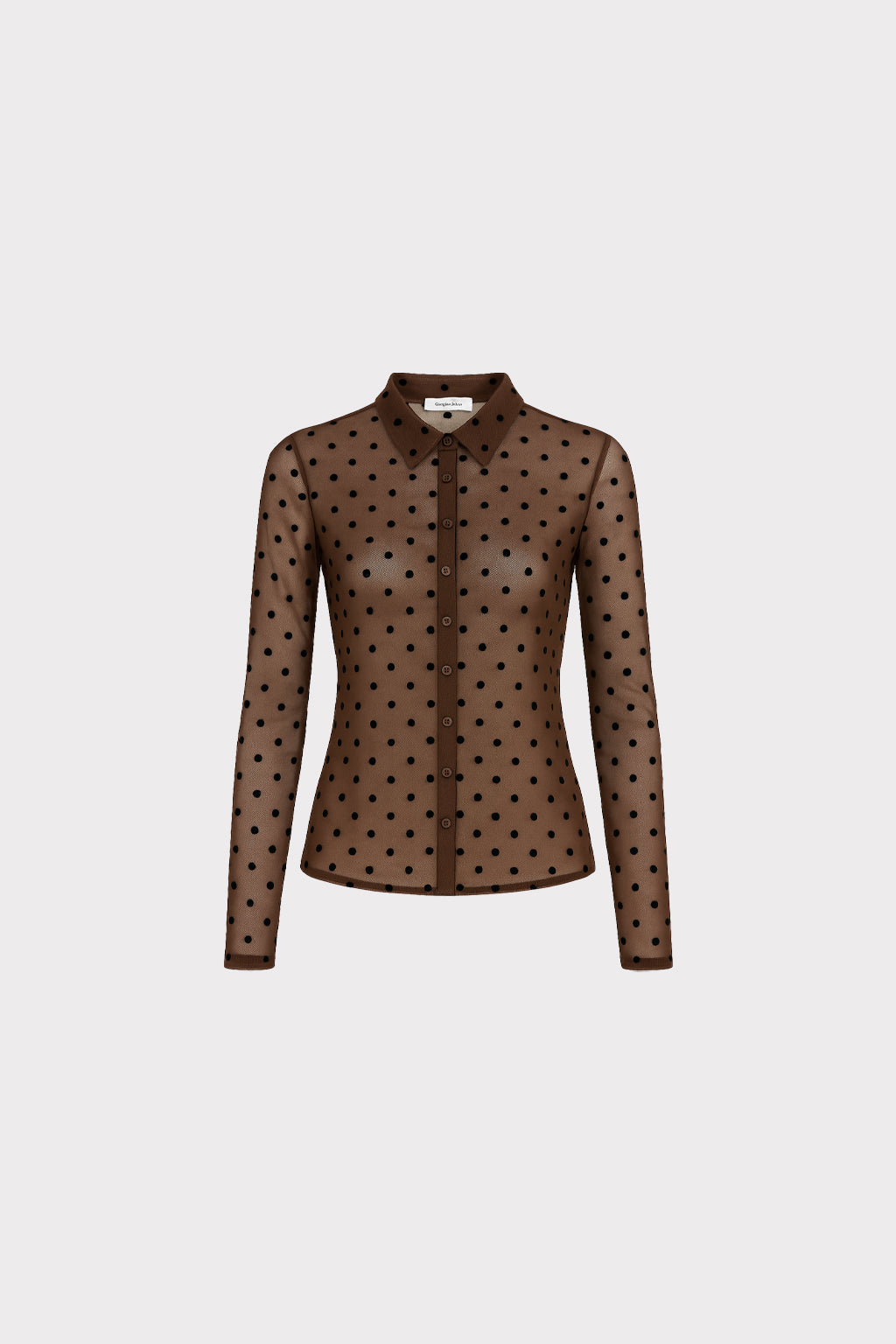 Camicia in tulle con pois