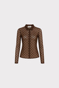 Camicia in tulle con pois