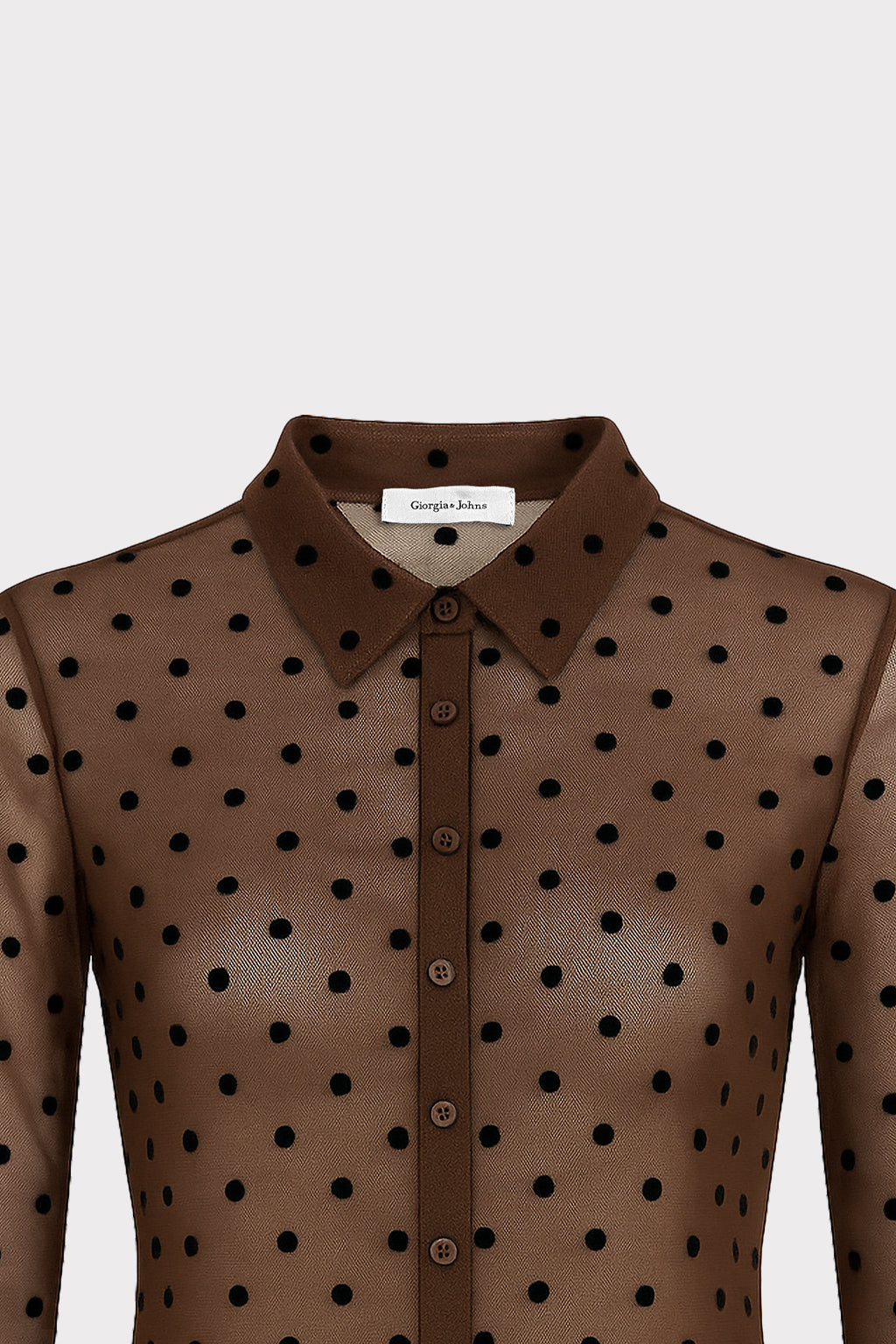 Camicia in tulle con pois