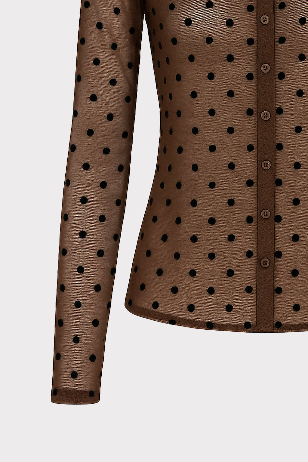 Camicia in tulle con pois