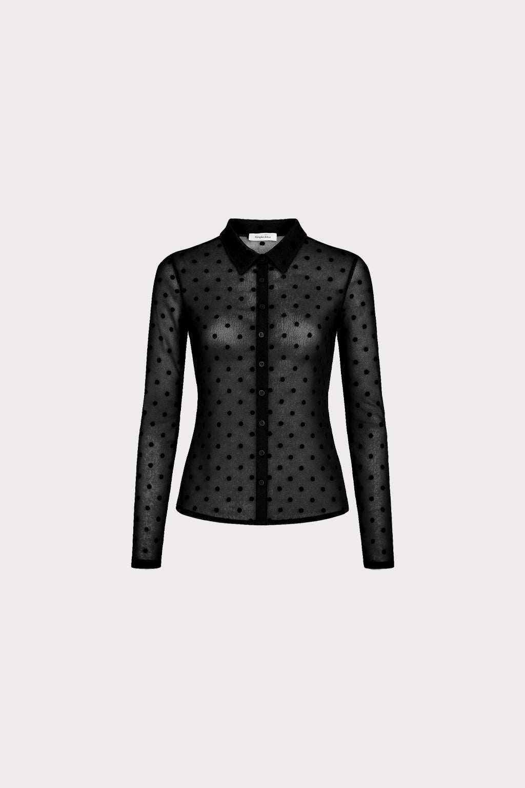 Camicia in tulle con pois