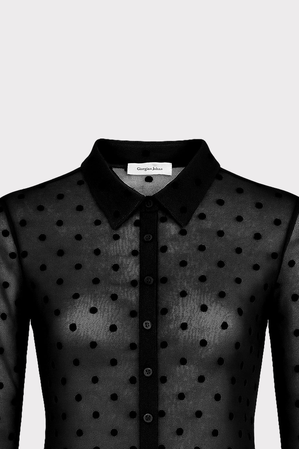 Camicia in tulle con pois