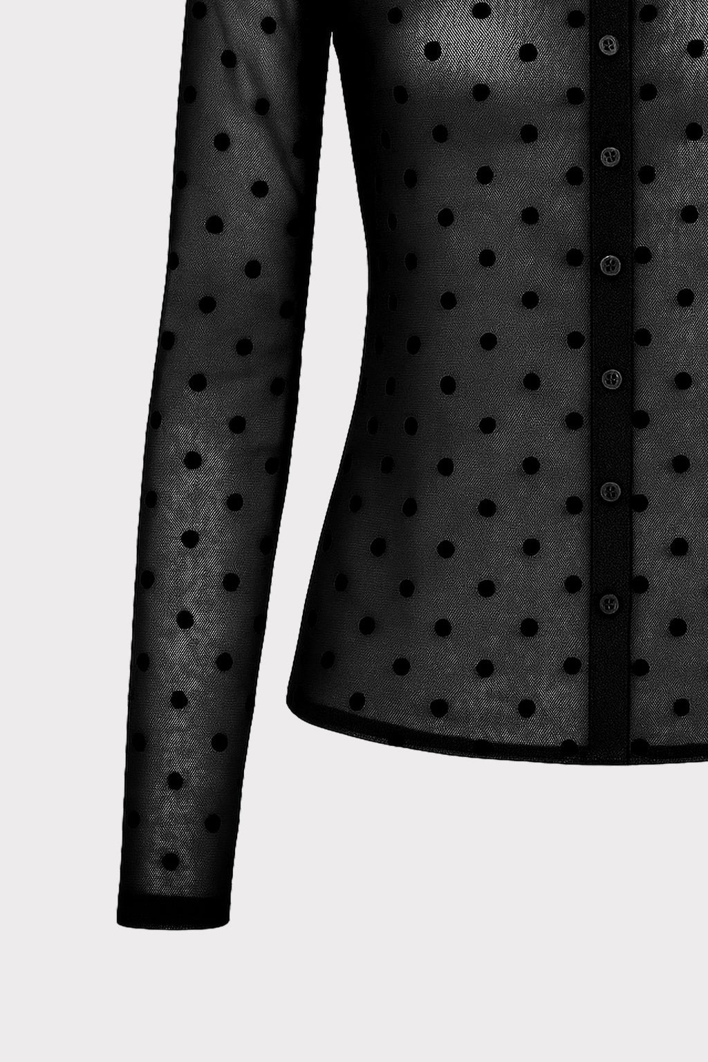 Camicia in tulle con pois