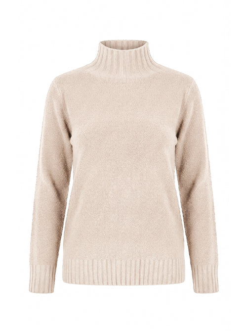 Pullover lupetto a costine