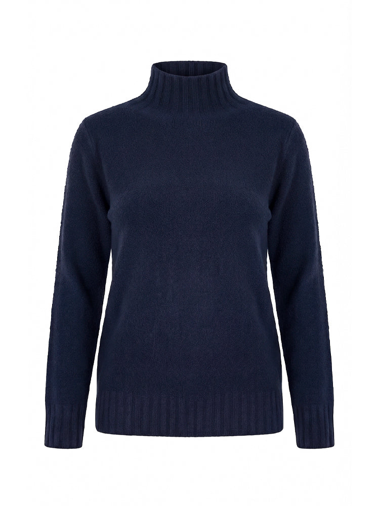 Pullover lupetto a costine